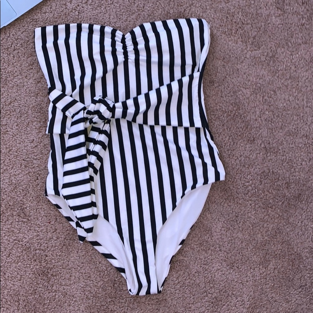 brand new strapless one piece with tie from shein